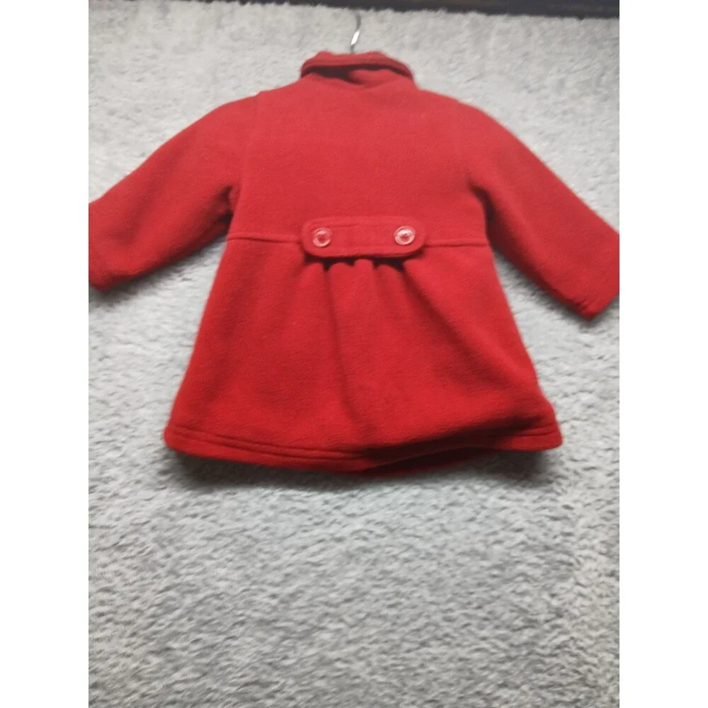 The Children's Place Baby Girl Red Peacoat Size 6-9 Months Winter Christmas